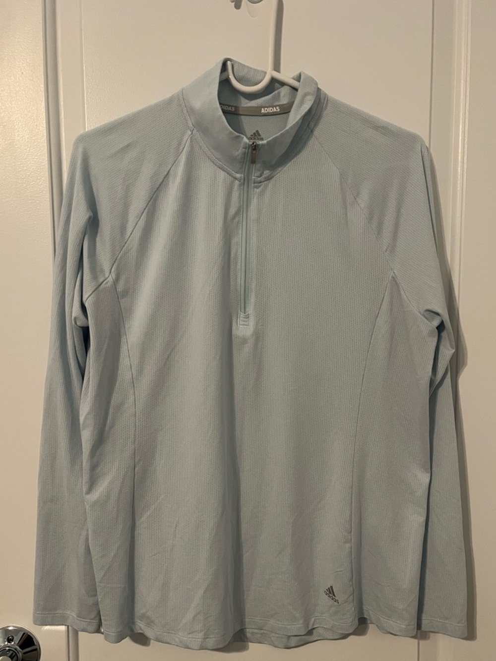 adidas Light Blue Golf Quarter-Zip Pullover